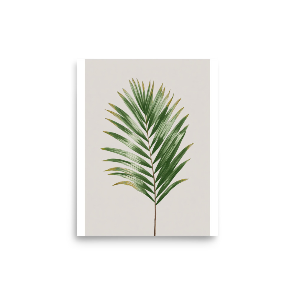 Palm Leaf Wall Art Print, Minimalist Green Tropical Botanical Illustration, Coastal Boho Decor - Image 26