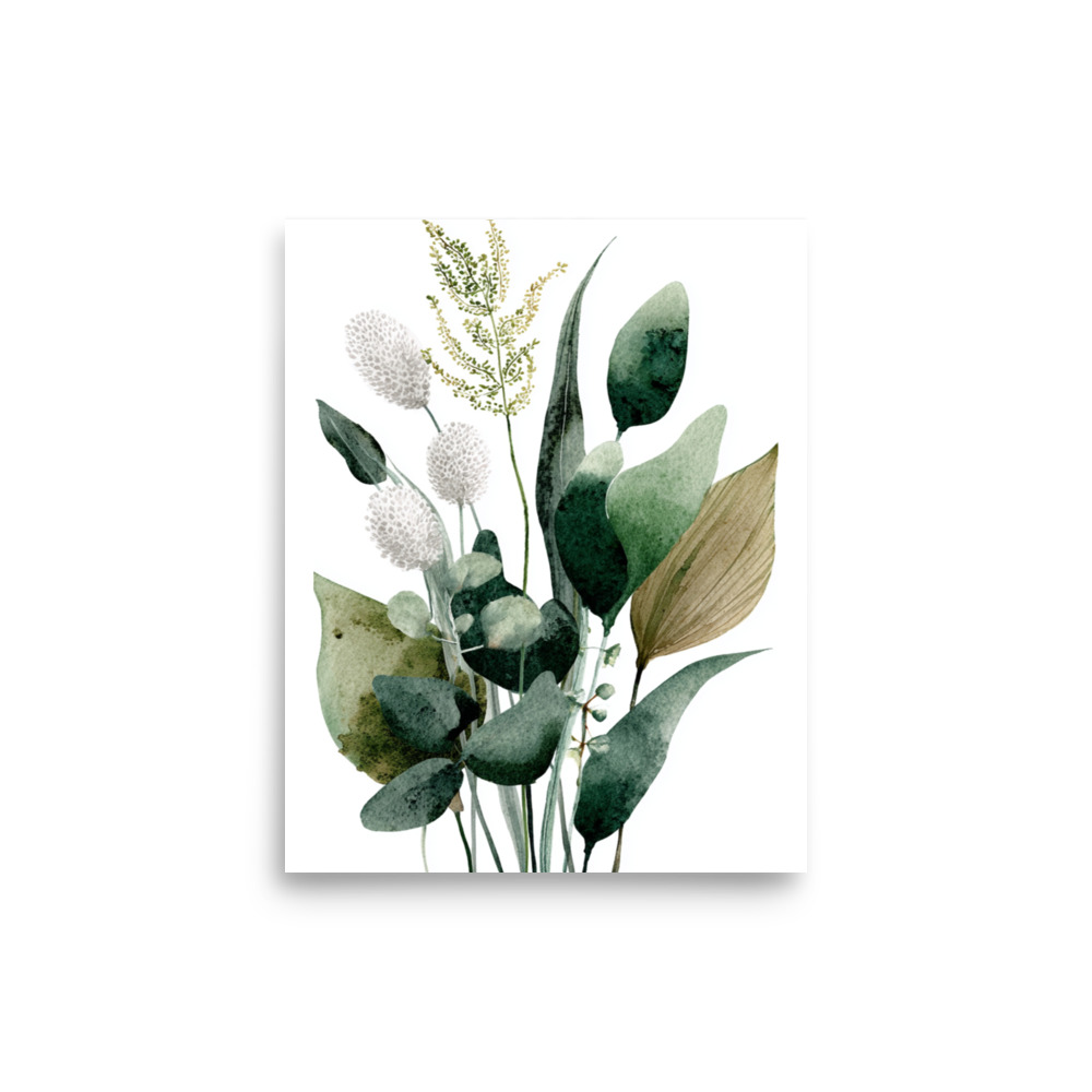 Wild Herb Stems Wall Art Print, Earthy Green Botanical Illustration, Minimalist Kitchen Decor - Image 26