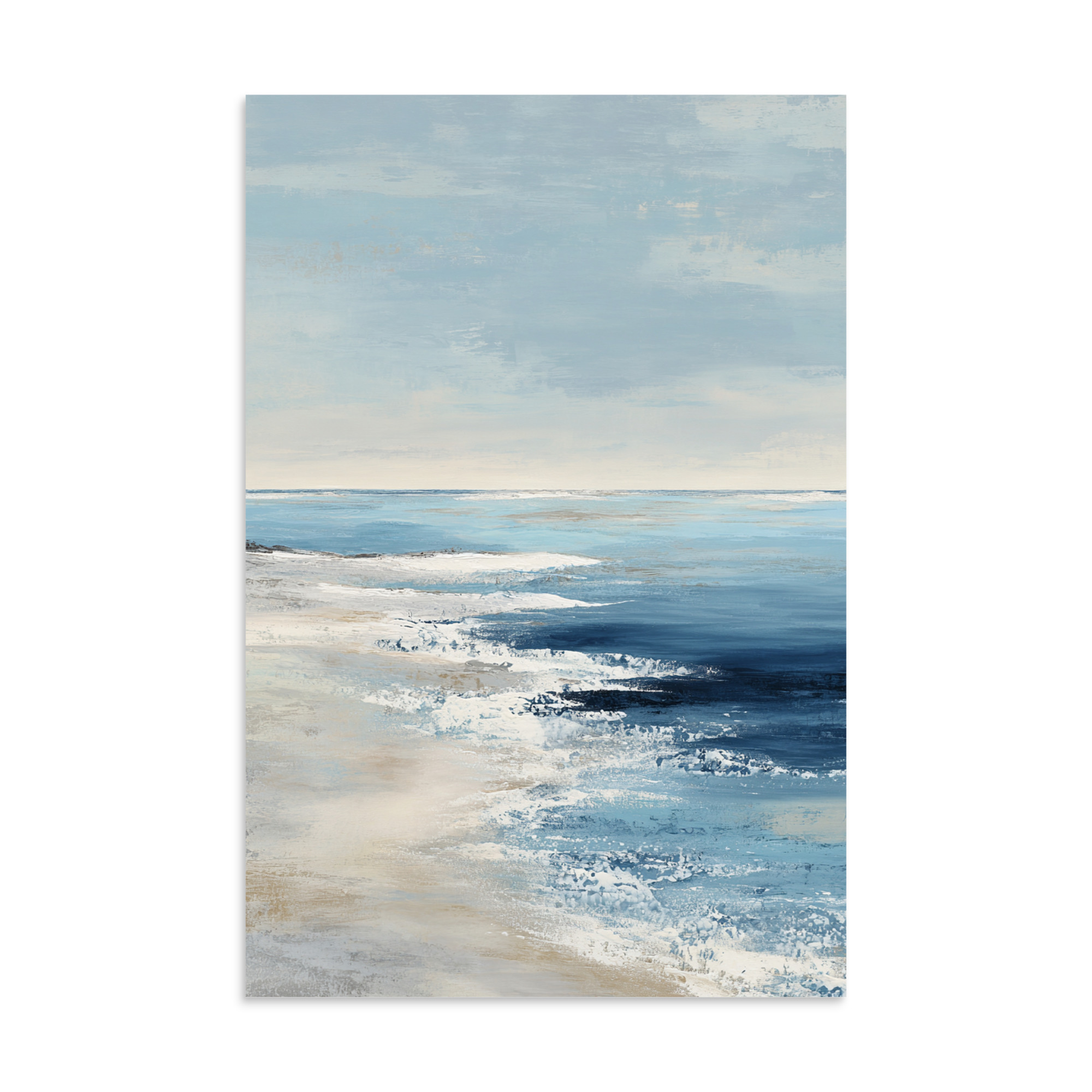 Coastal Beach Waves Wall Art Print, Blue Ocean Sandy Shore, Serene Seascape Poster - Image 23