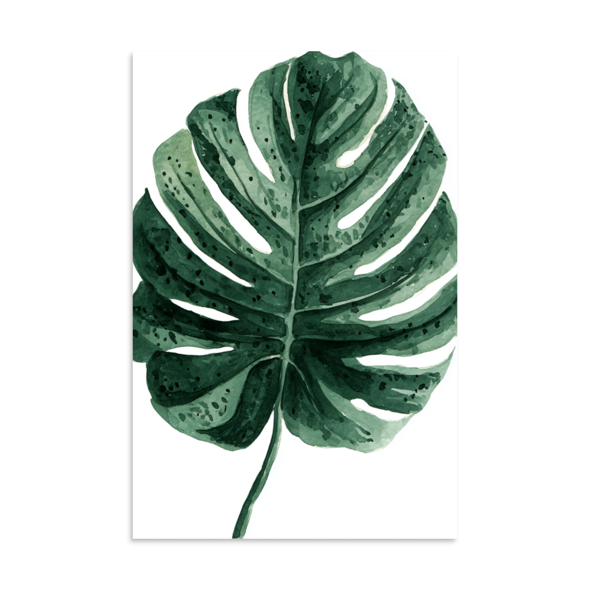 Monstera Leaf Wall Art Print, Deep Green Tropical Botanical Illustration, Modern Home Decor - Image 27