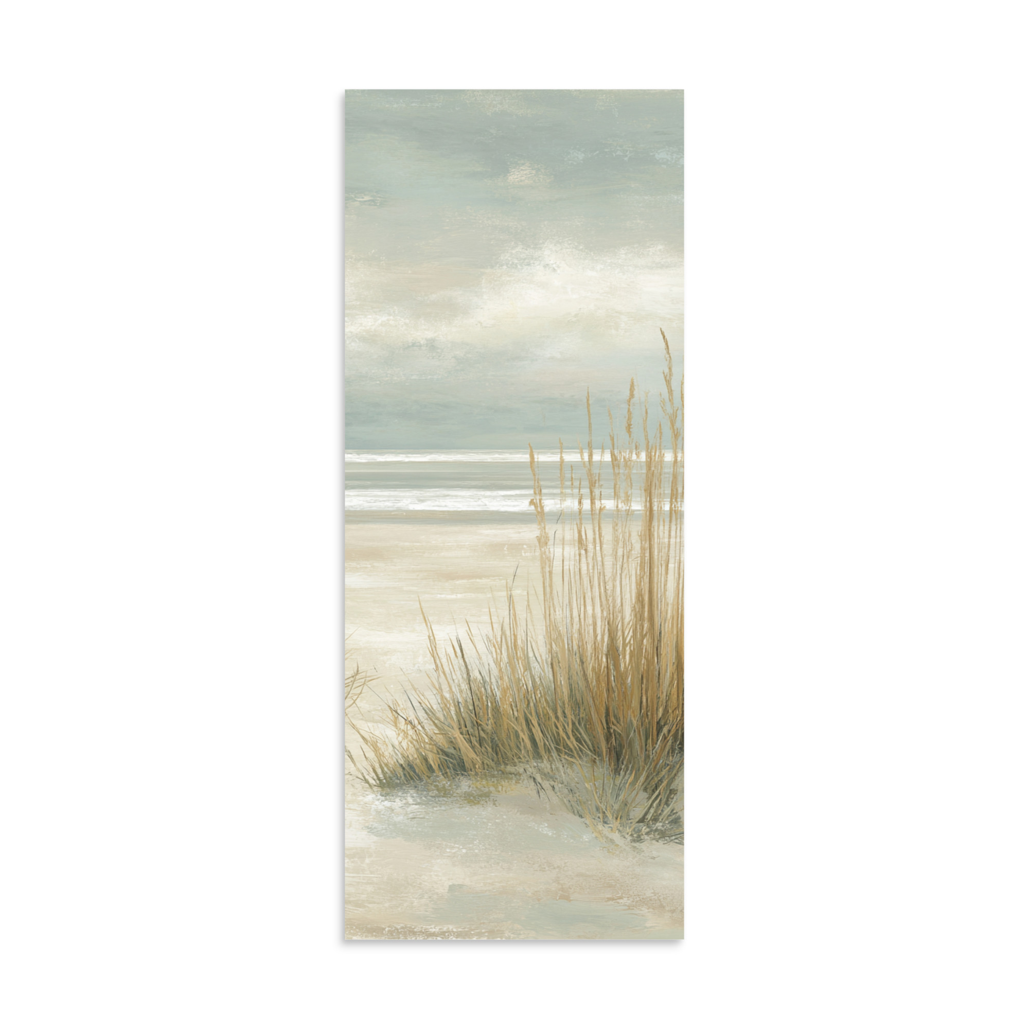 Coastal Dunes Wall Art Print, Neutral Beige Blue Beach Grass, Serene Coastal Seascape Poster - Image 28