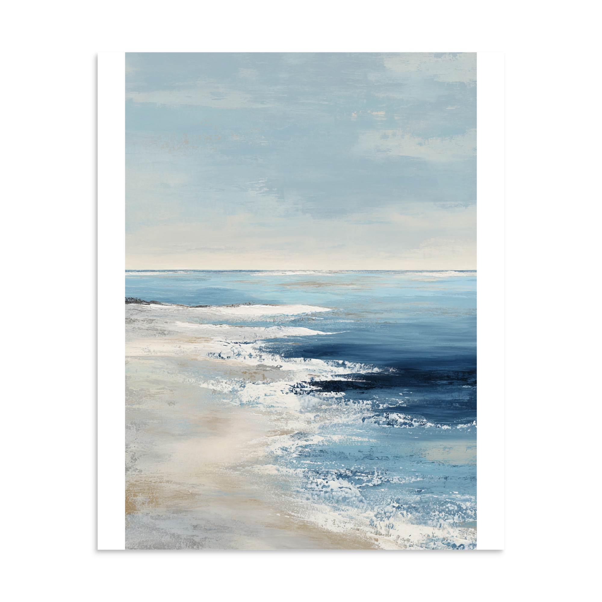Coastal Beach Waves Wall Art Print, Blue Ocean Sandy Shore, Serene Seascape Poster - Image 25
