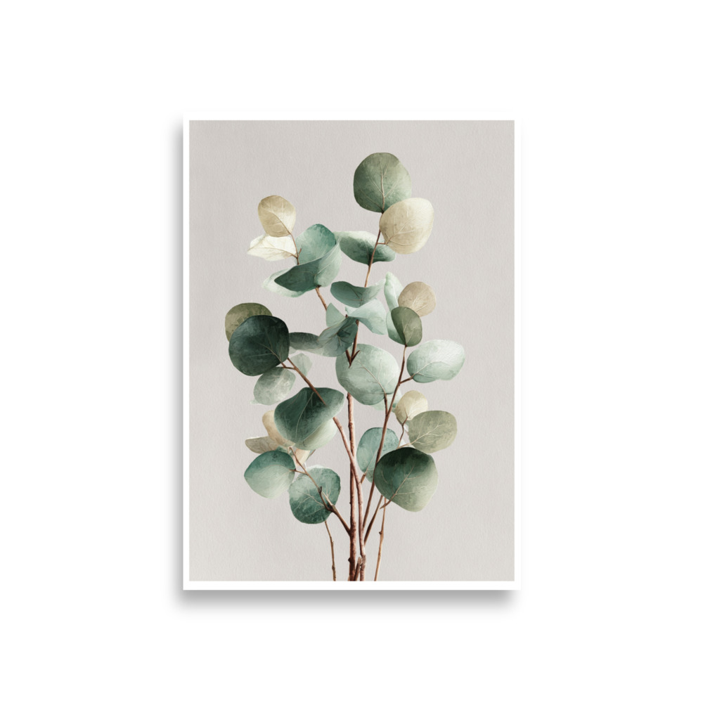 Eucalyptus Wall Art Print, Sage Green Botanical Leaf Illustration, Minimalist Boho Decor - Image 3