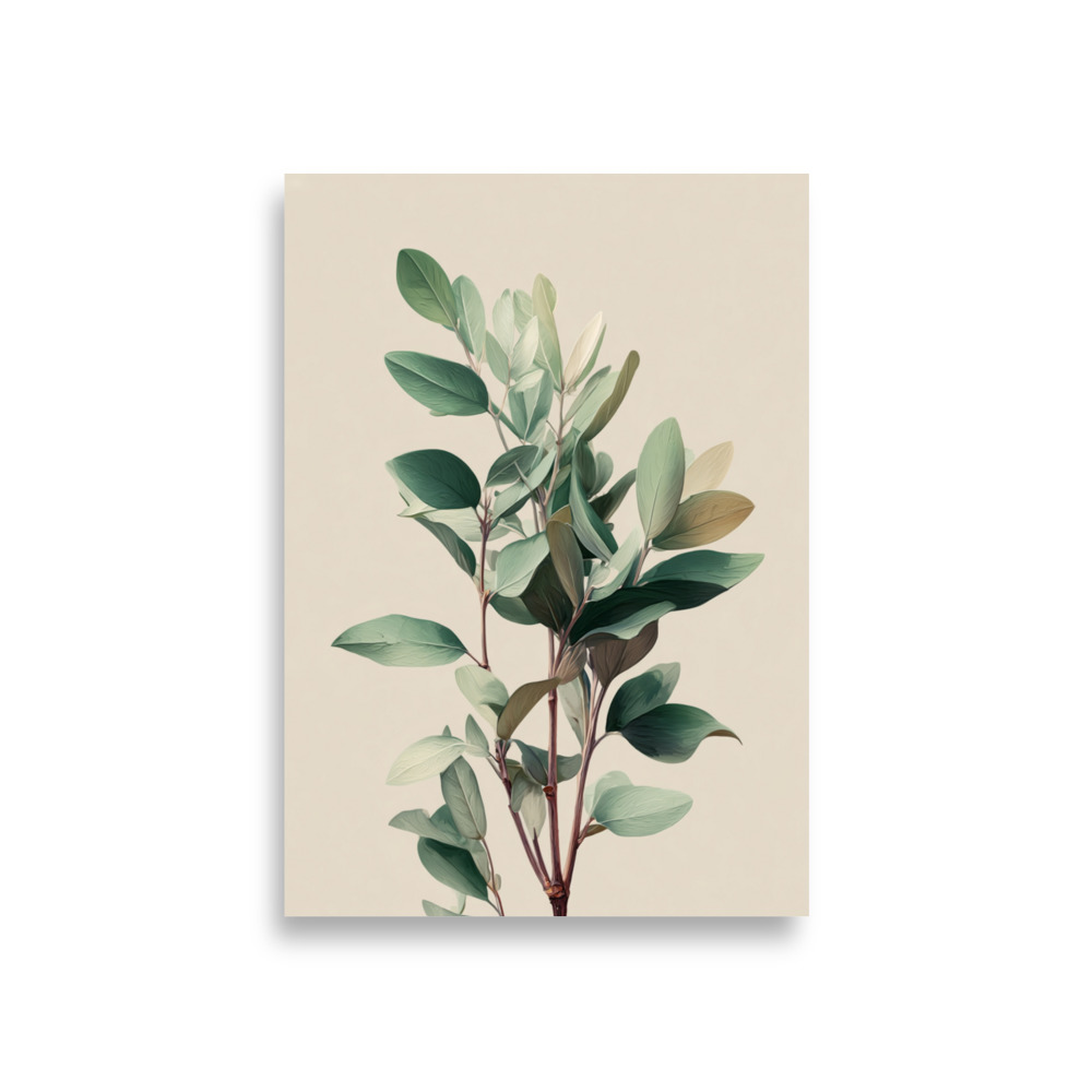 Sage Leaves Wall Art Print, Muted Green Botanical Herb Illustration, Minimalist Kitchen Decor - Image 4