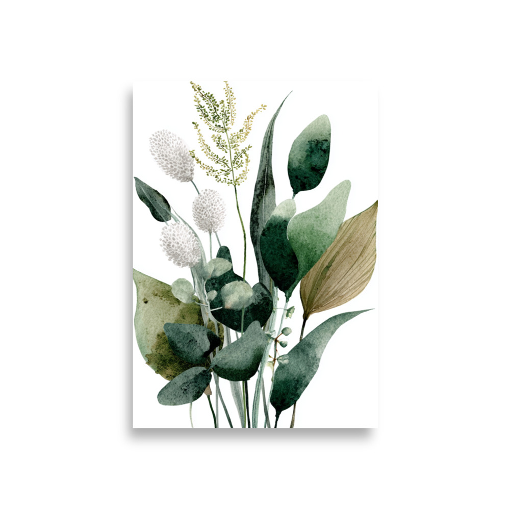 Wild Herb Stems Wall Art Print, Earthy Green Botanical Illustration, Minimalist Kitchen Decor - Image 4