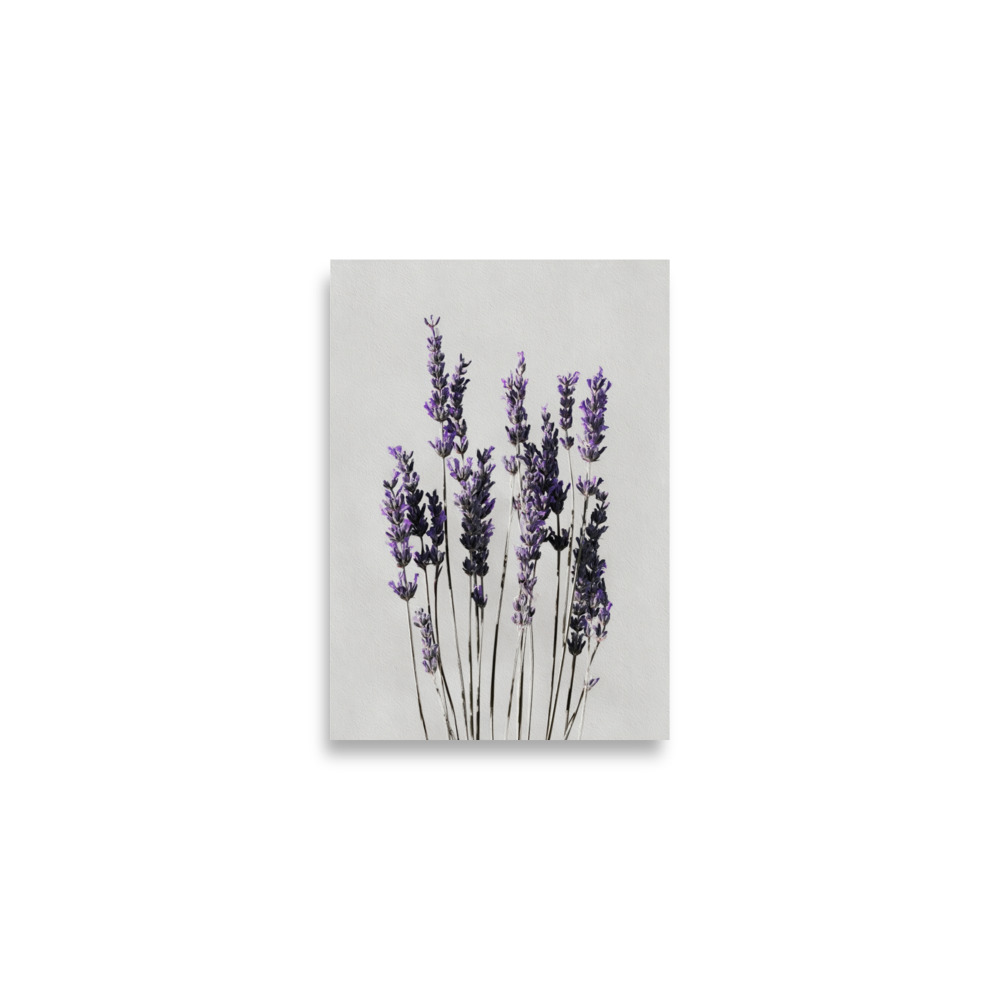 Lavender Wall Art Print, Purple Floral Botanical Illustration, Minimalist Bedroom Decor - Image 5