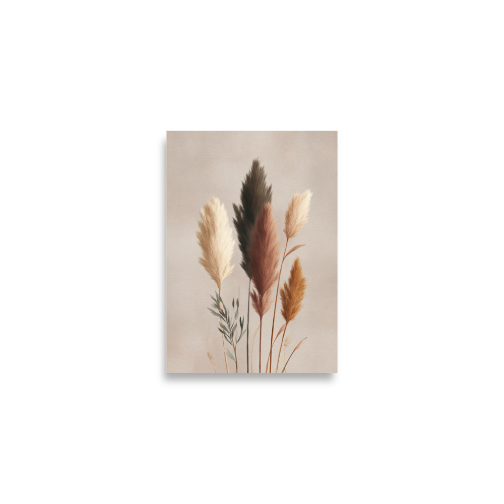 Pampas Grass Wall Art Print, Neutral Boho Botanical Illustration, Earthy Minimalist Decor - Image 5