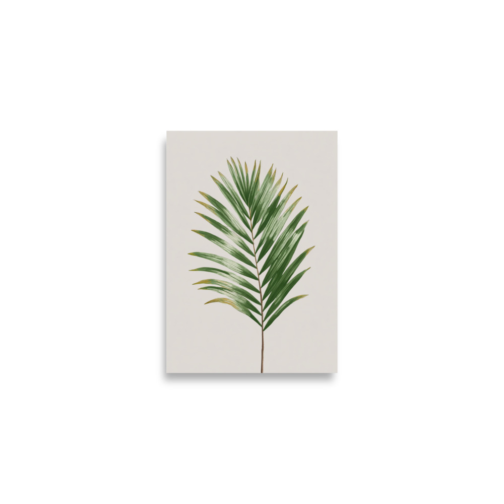 Palm Leaf Wall Art Print, Minimalist Green Tropical Botanical Illustration, Coastal Boho Decor - Image 5
