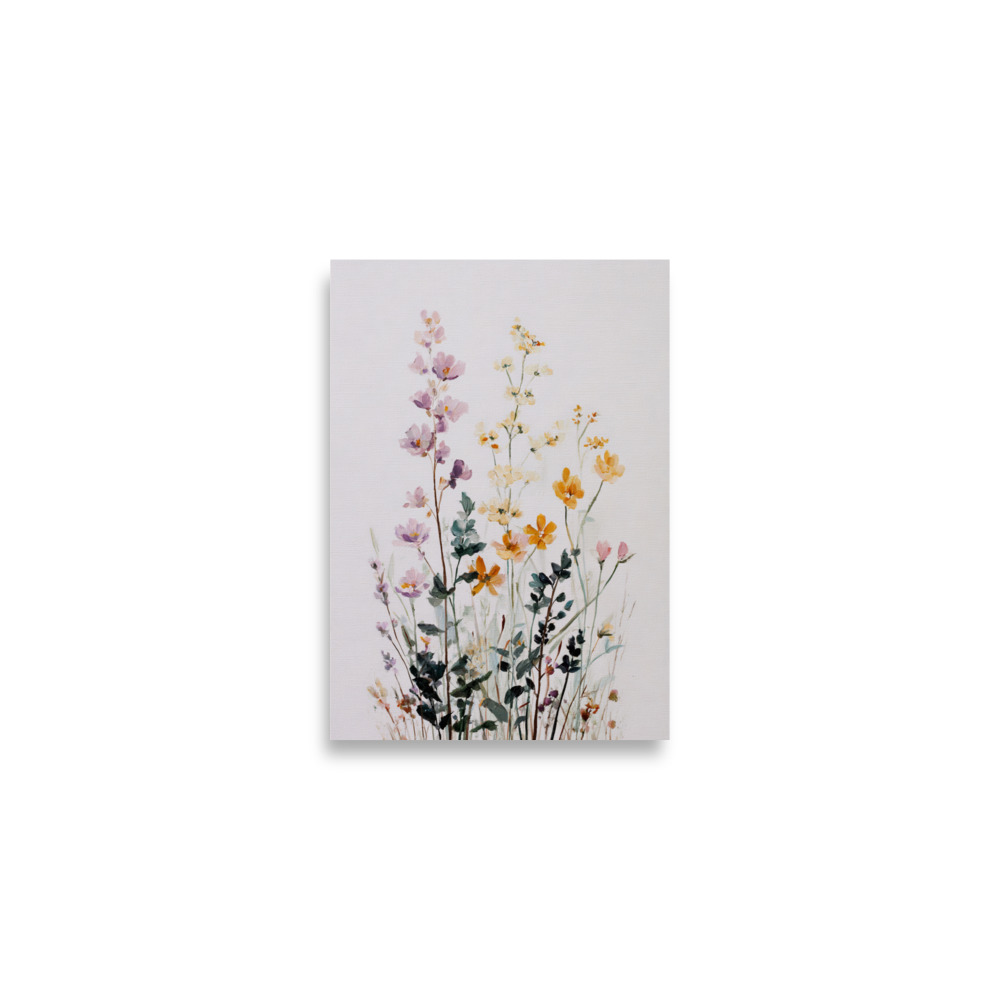 Wildflower Wall Art Print, Colourful Botanical Meadow Illustration, Spring Boho Decor - Image 5
