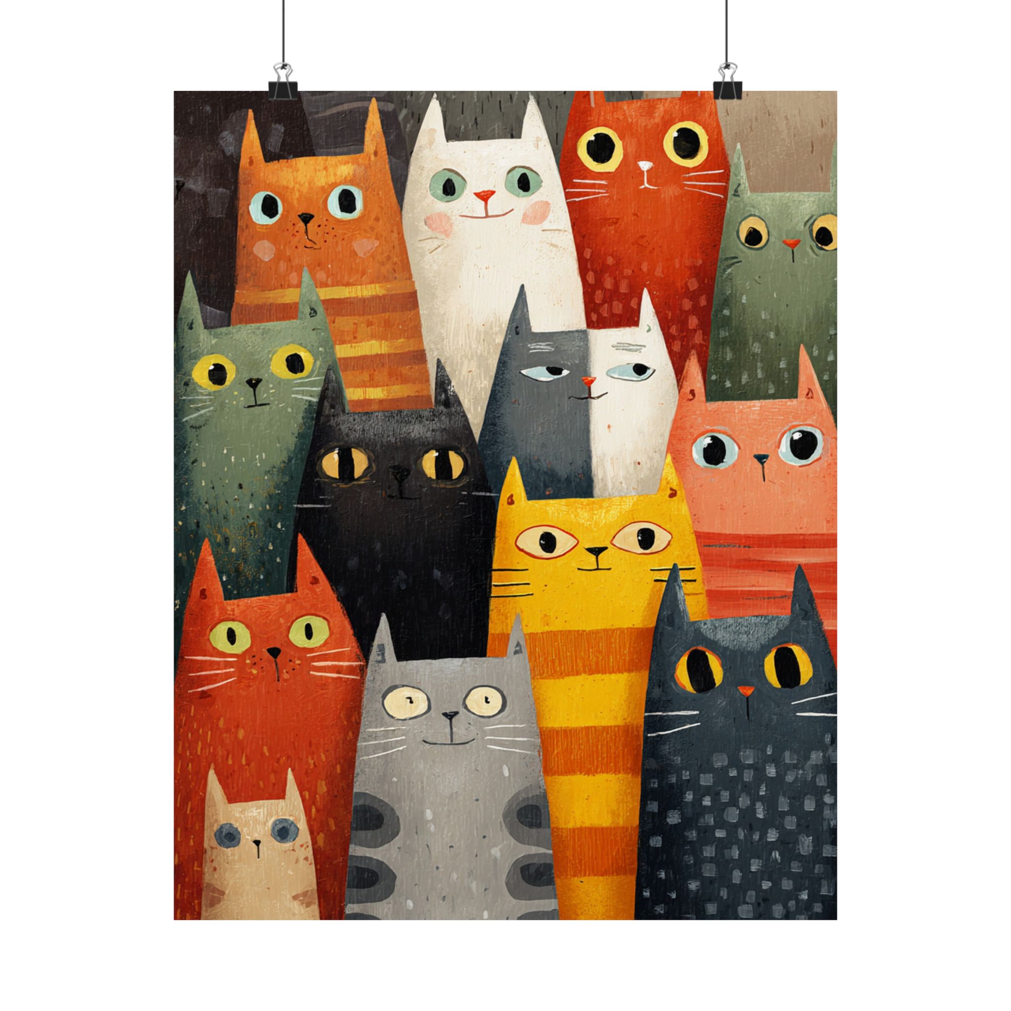 Orange Cat Reading Newspaper Art Print | Whimsical Kitchen Art | Matte Poster Print - Image 9