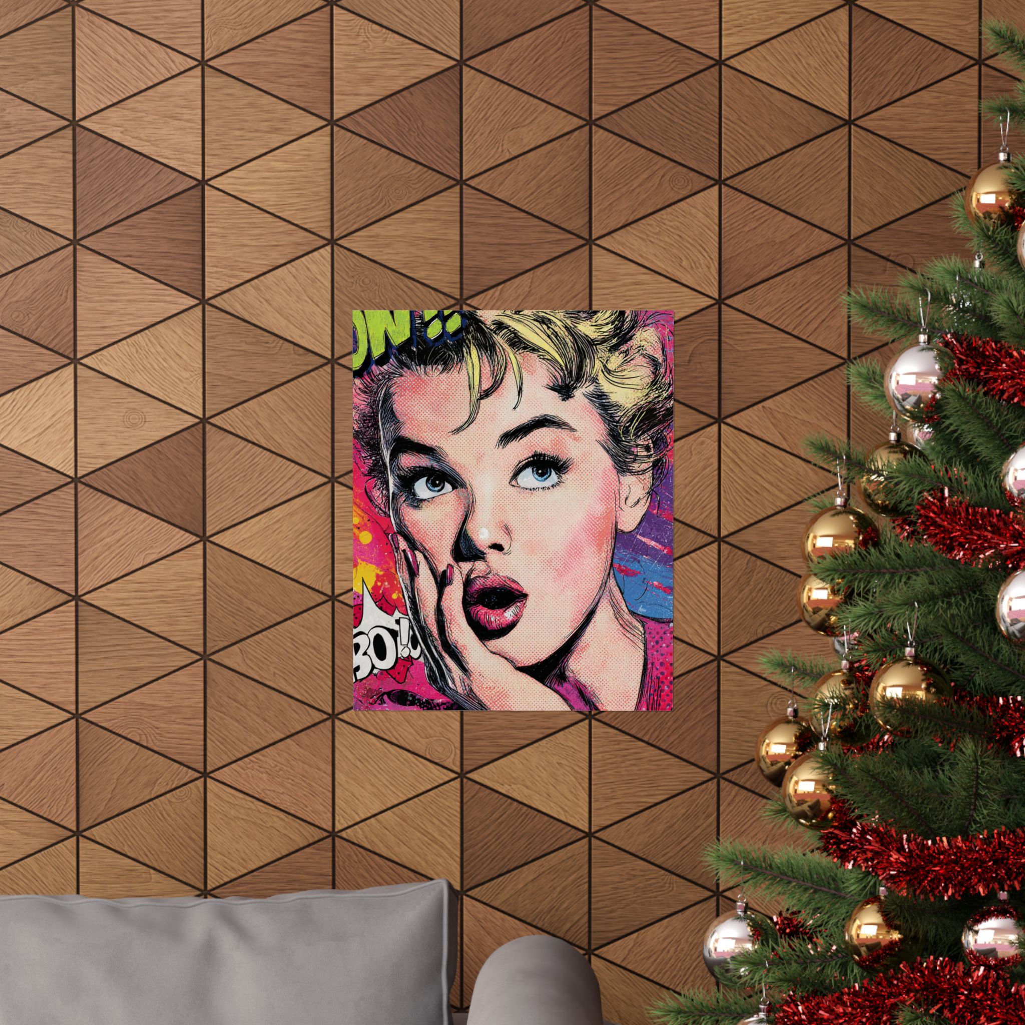 Pop Art Woman Portrait Print | Retro Comic Style Wall Art | Matte Poster Print - Image 12