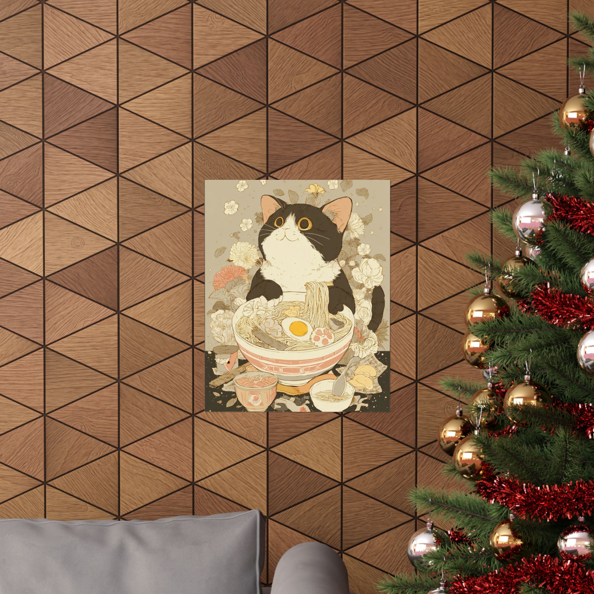 Kawaii Cat Ramen Print | Japanese Kitchen Wall Art | Matte Poster Print - Image 12