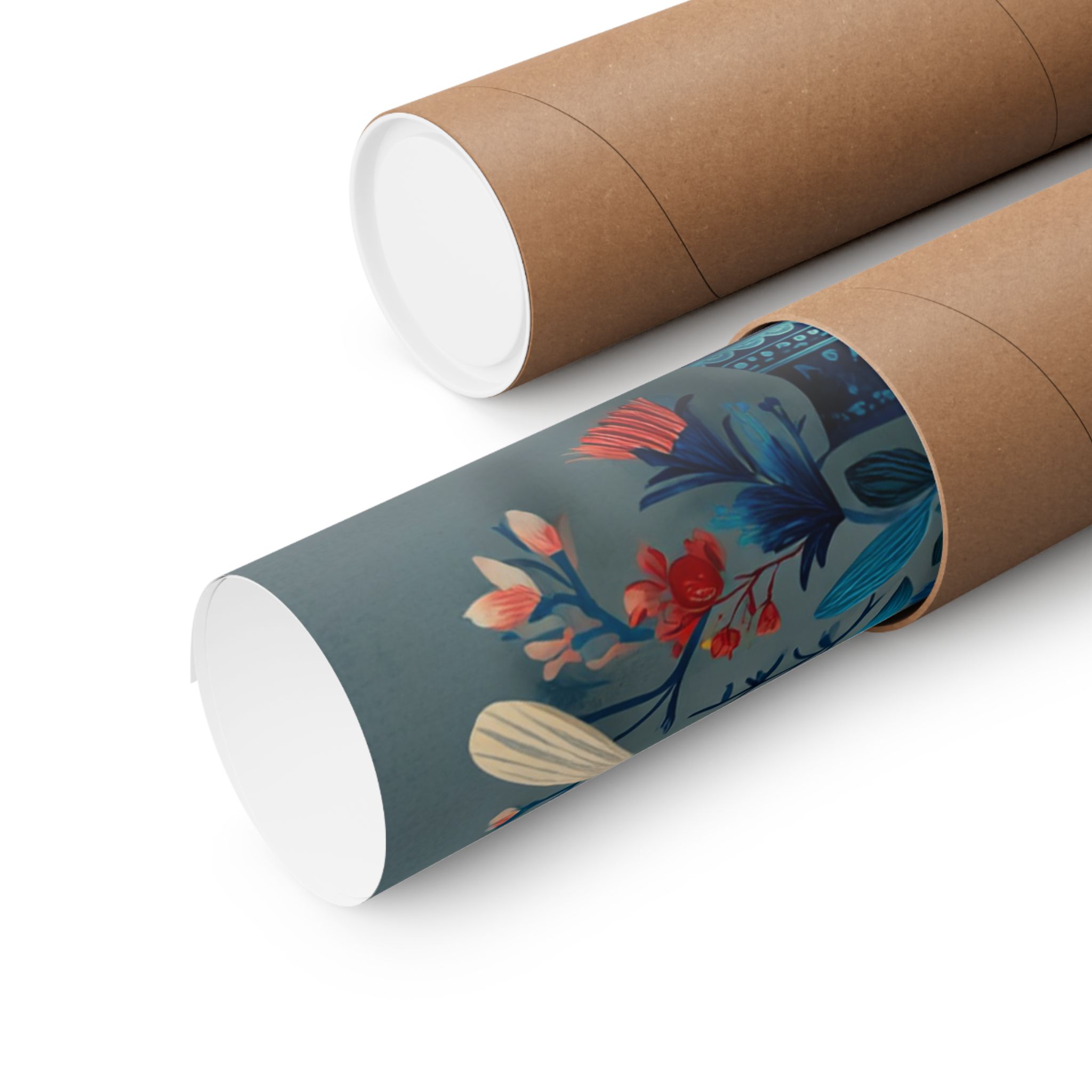 Folk Art Birds Floral Vase Print | Scandinavian Style Wall Art | Matte Poster Print - Image 19