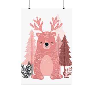 Woodland Nursery Animal Art Set | 4 Piece Print Collection | Matte Poster Print