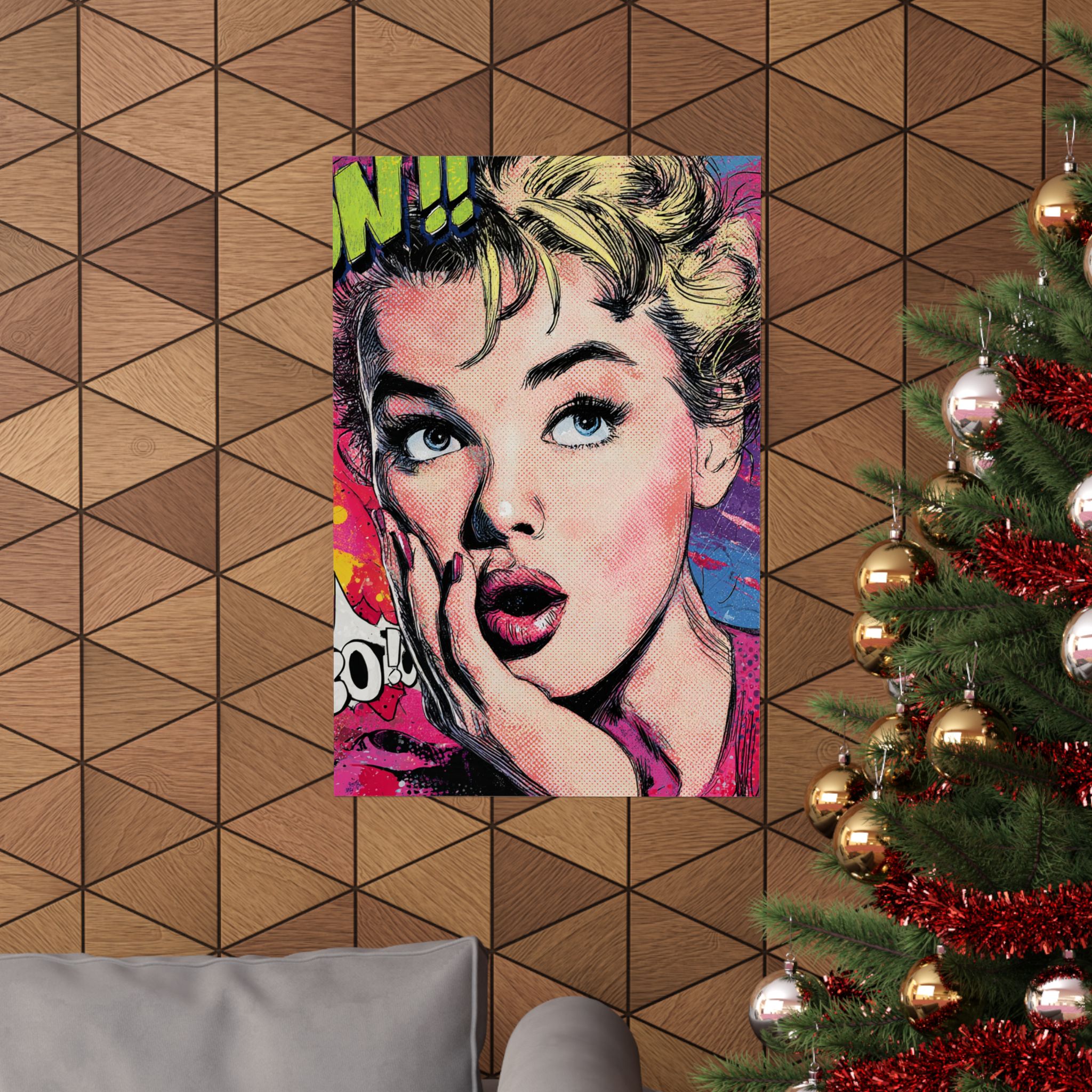 Pop Art Woman Portrait Print | Retro Comic Style Wall Art | Matte Poster Print - Image 4