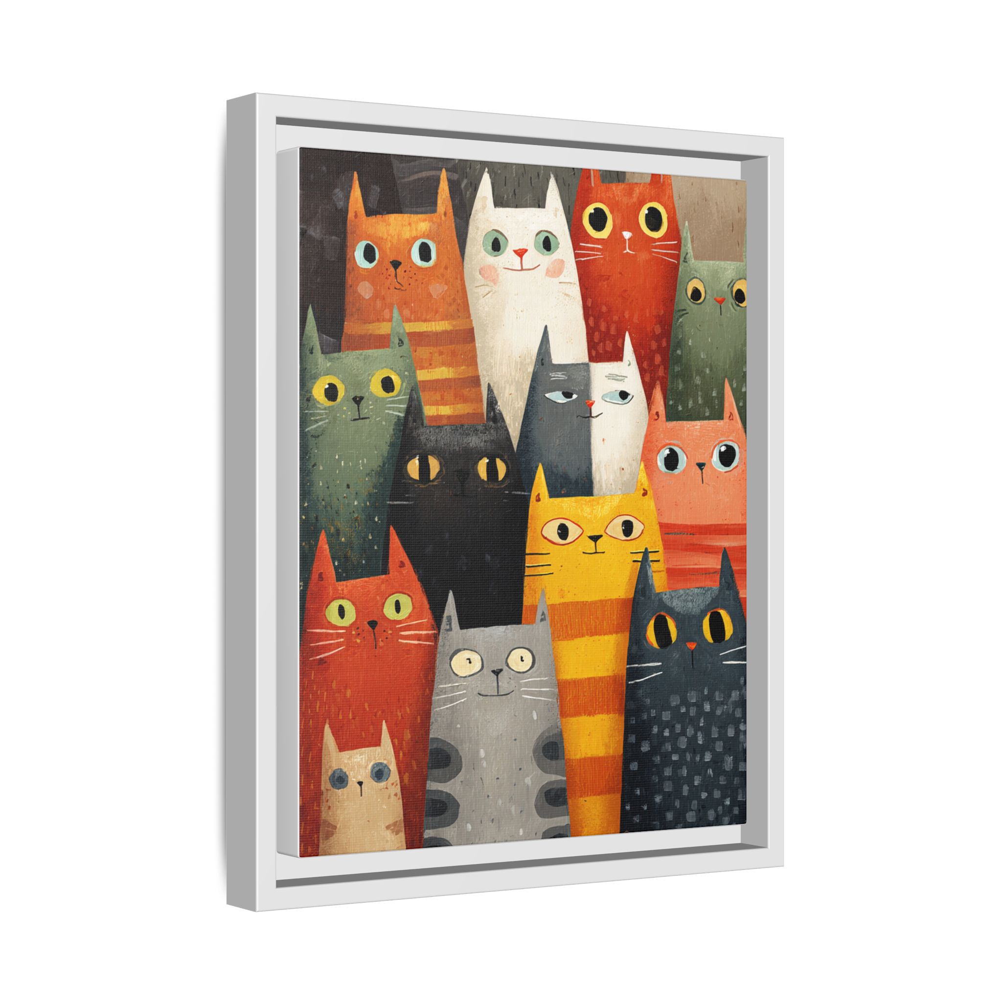Orange Cat Reading Newspaper Art Print | Whimsical Kitchen Art | Framed Canvas Print - Image 50