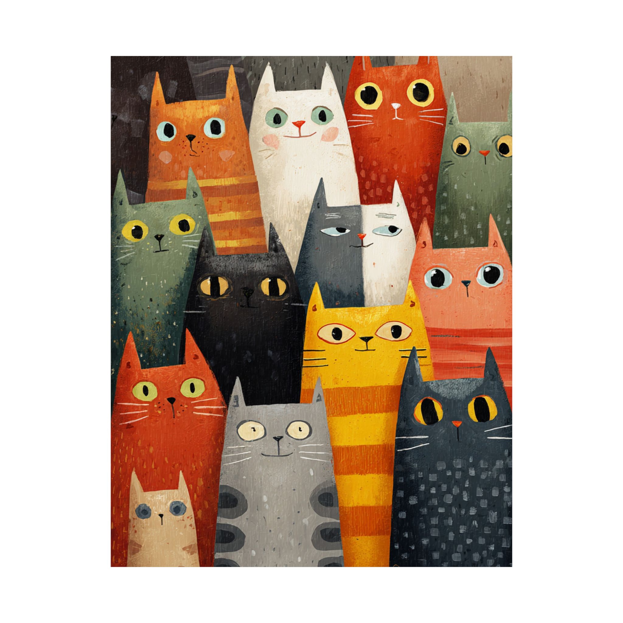 Orange Cat Reading Newspaper Art Print | Whimsical Kitchen Art | Matte Poster Print - Image 18