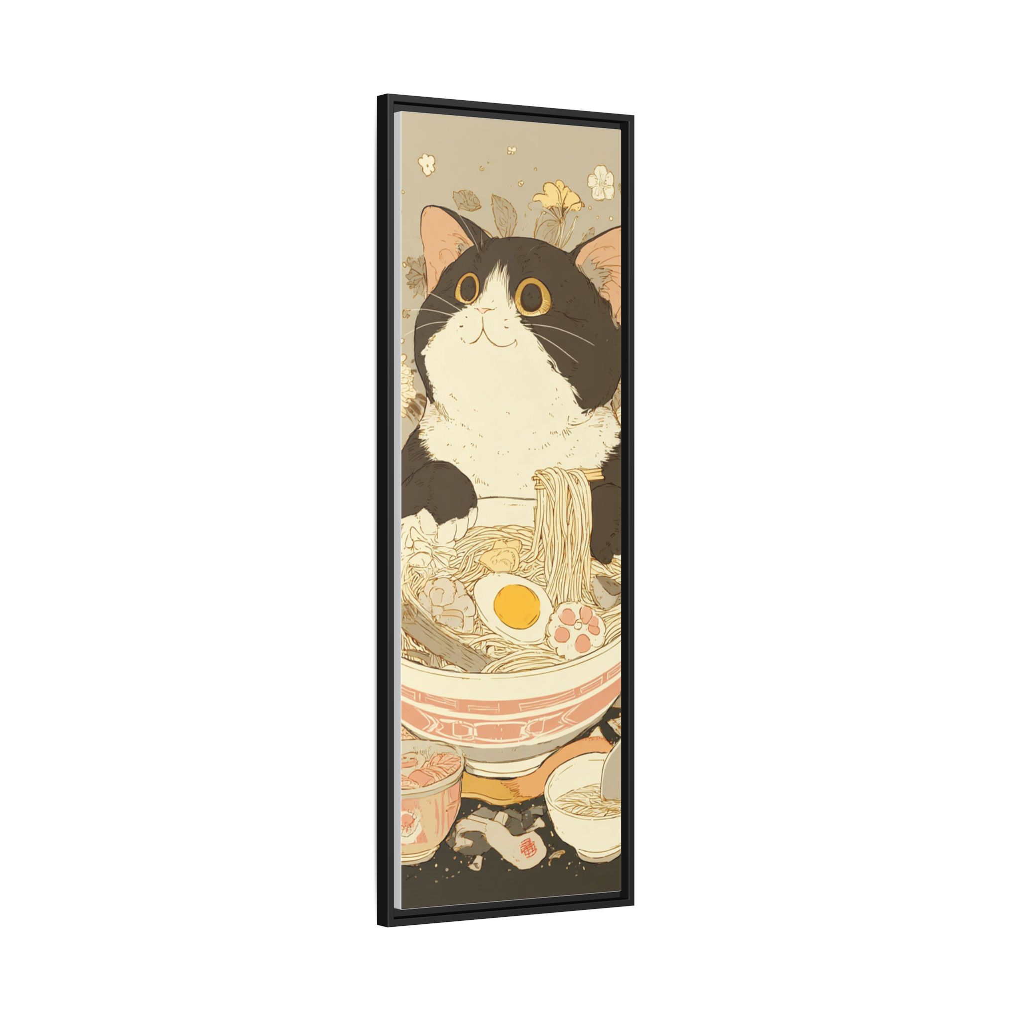 Kawaii Cat Ramen Print | Japanese Kitchen Wall Art | Framed Canvas Print - Image 22