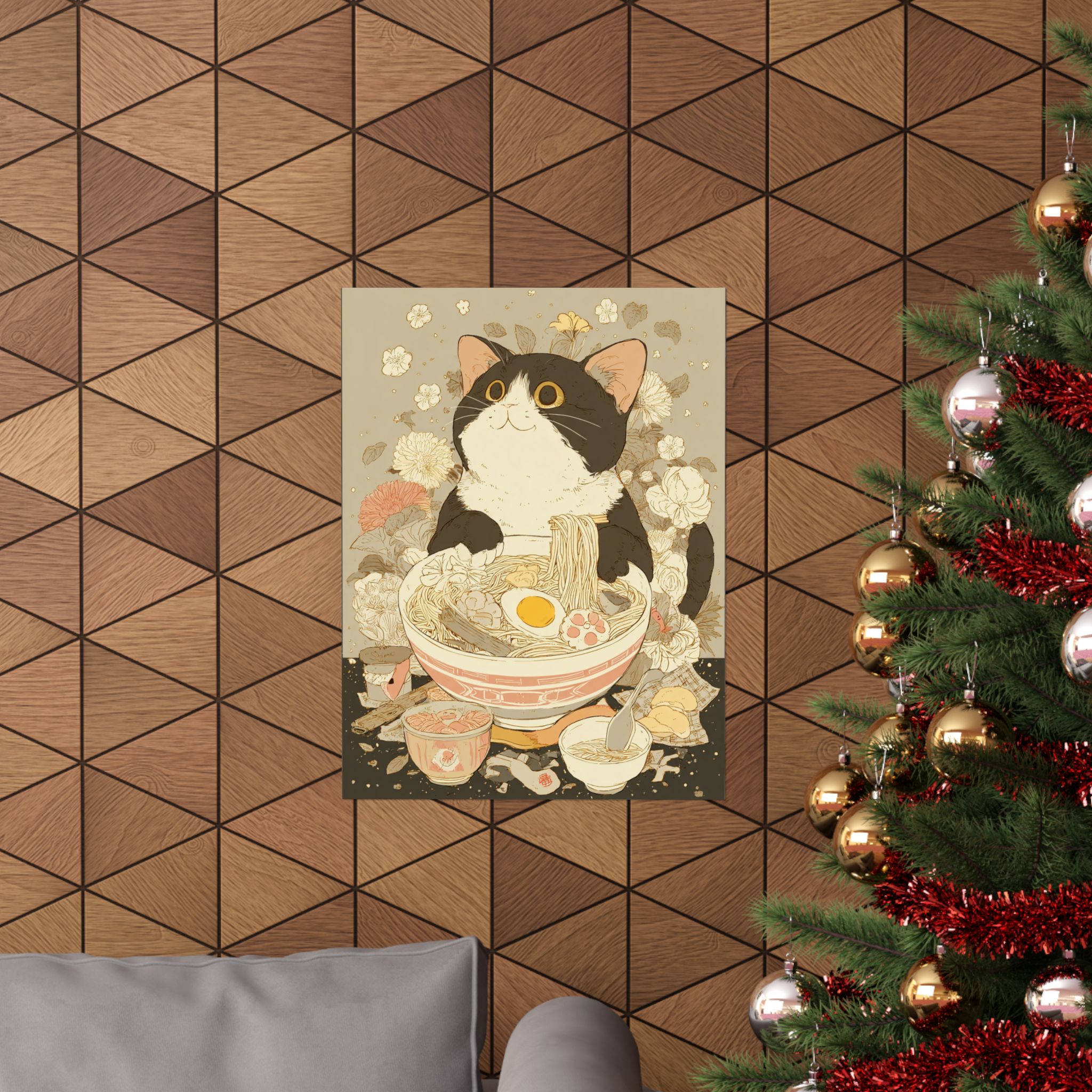 Kawaii Cat Ramen Print | Japanese Kitchen Wall Art | Matte Poster Print - Image 8
