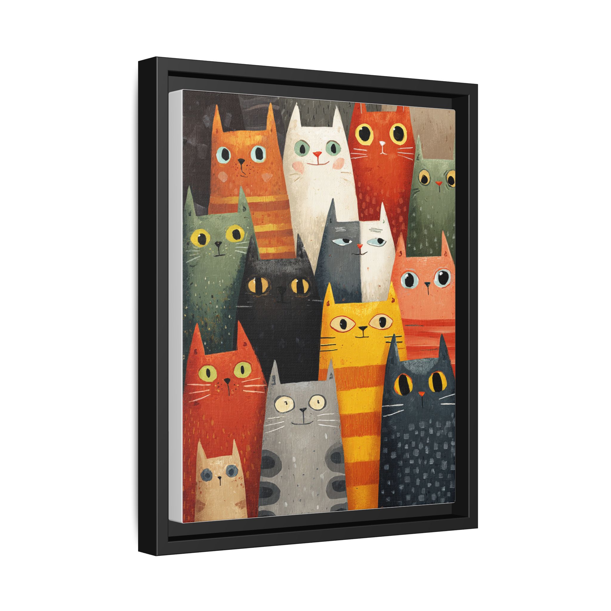 Orange Cat Reading Newspaper Art Print | Whimsical Kitchen Art | Framed Canvas Print - Image 54