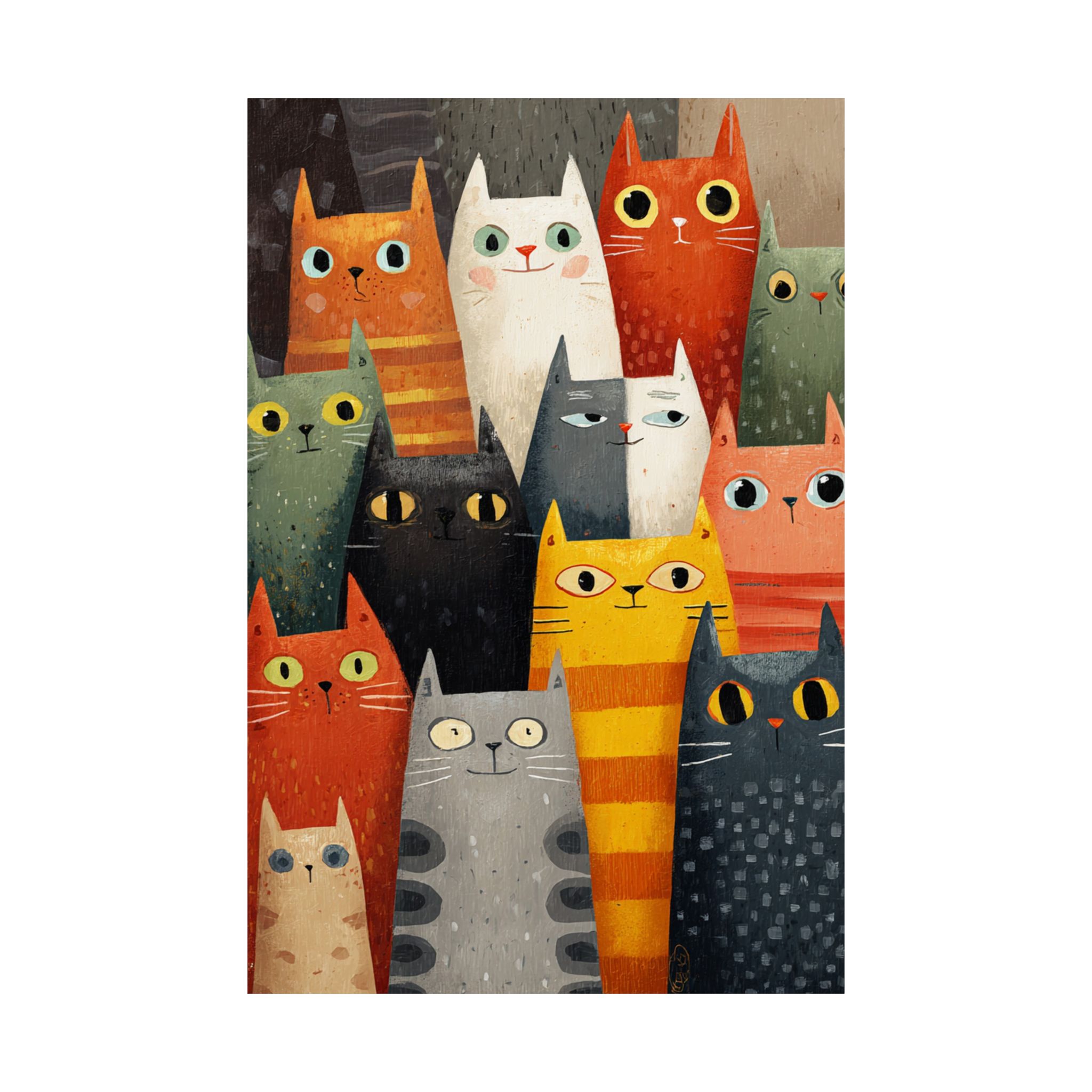 Orange Cat Reading Newspaper Art Print | Whimsical Kitchen Art | Matte Poster Print - Image 22