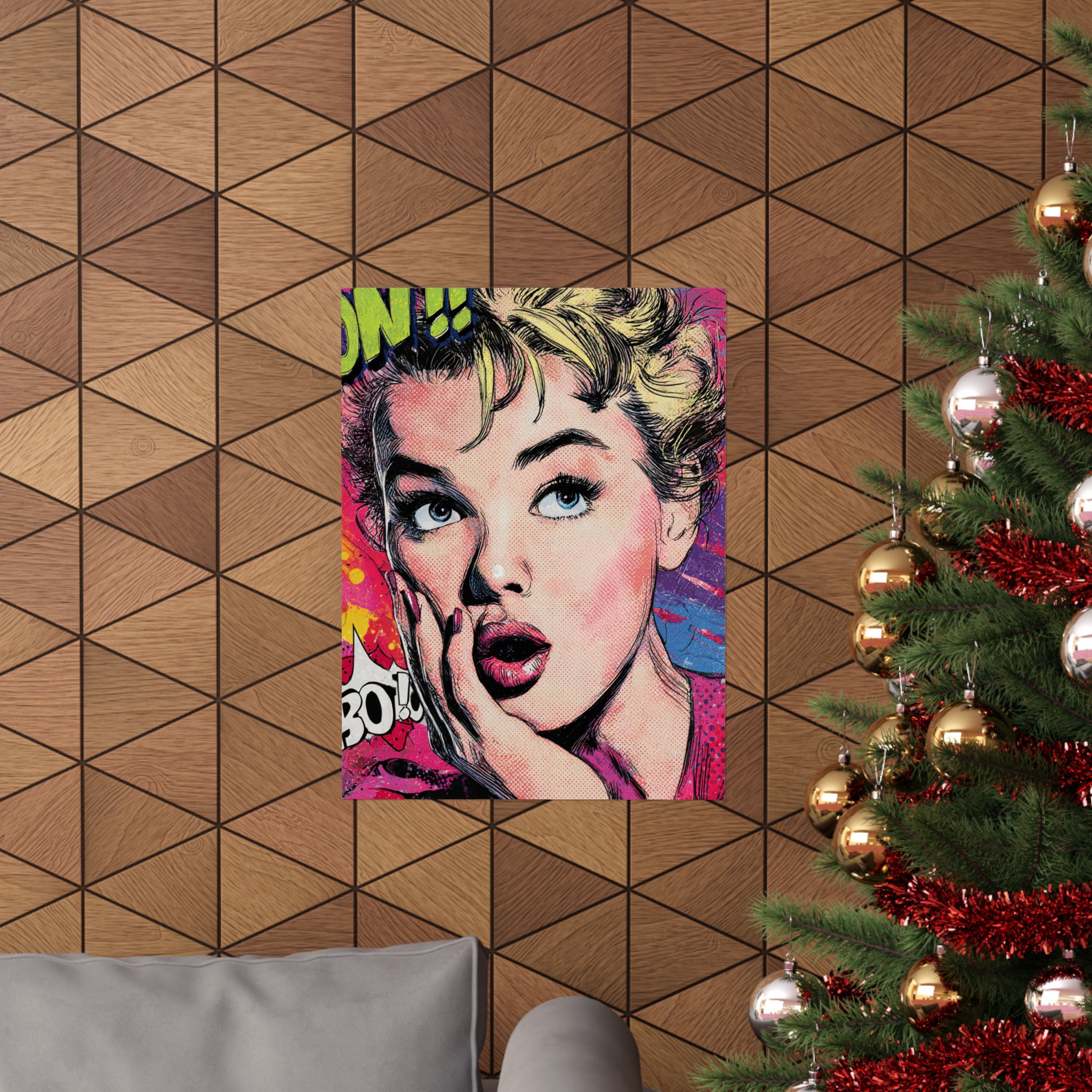 Pop Art Woman Portrait Print | Retro Comic Style Wall Art | Matte Poster Print - Image 8